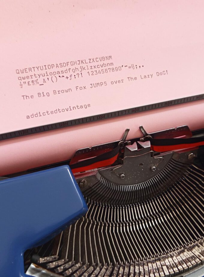 Vintage Vendex 750 Denim Blue Typewriter Cubic