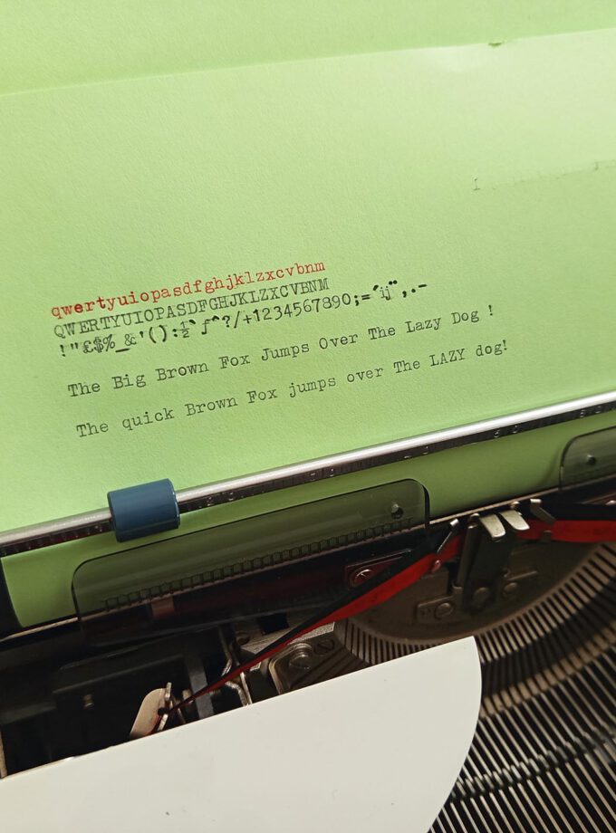 Vintage Daro Erika Light Grey / Blue Typewriter Elite