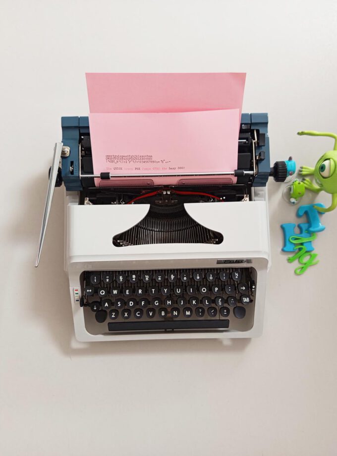 Vintage Erika Light Grey/Blue Typewriter Pica