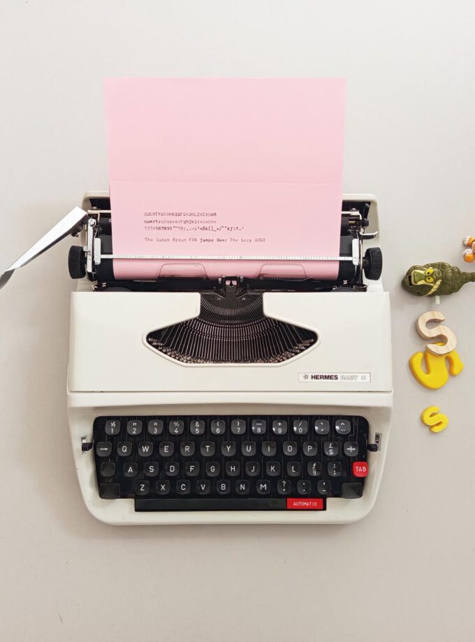 Vintage Hermes Baby S Typewriter Cubic